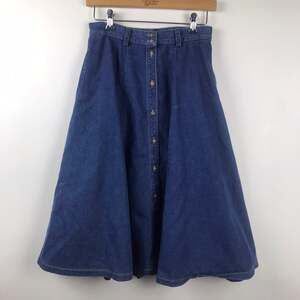 Vintage 90s Eddie bauer denim Skirt with‎ pockets